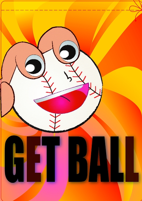 【少年組】優選，作品名稱：get ball !，作者：溫若耘，作品介紹：拿球的姿勢發想創意讓野球擬人化更加生動 整體熱血有架勢!!!